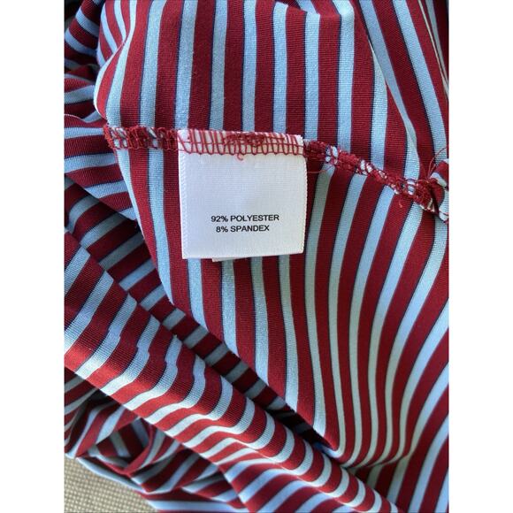 Peter Millar Red Blue Striped Summer Comfort Golf Performance Polo Shirt Medium - Picture 7 of 7